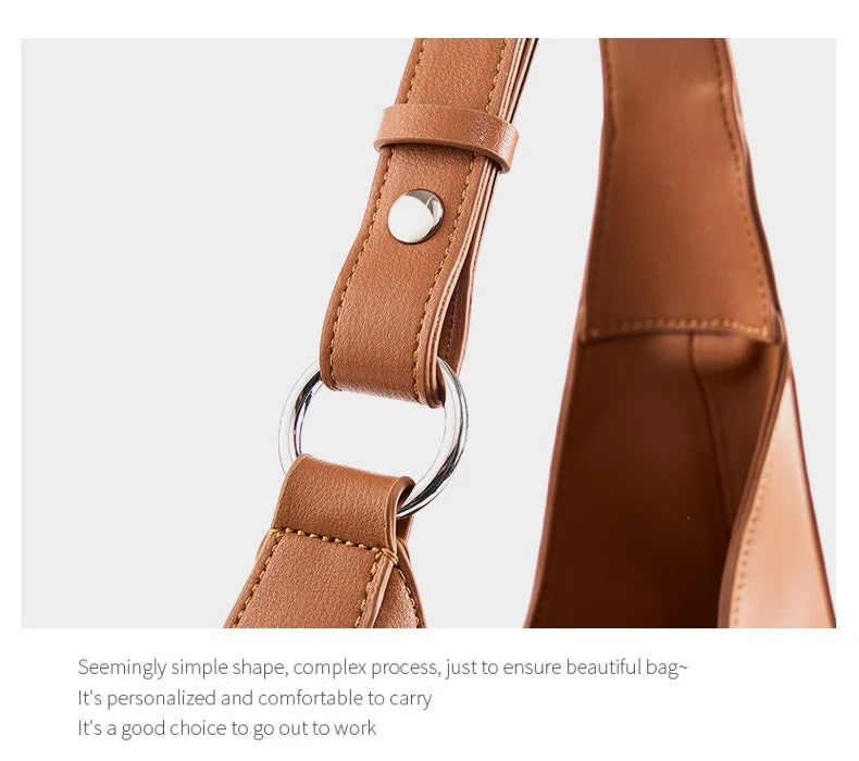 Hifashion Genuine Leather Underarm Shoulder Bags For Women 2024 Trend Designer Half Moon Crossbody Purses Tote Ladies Handbags